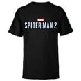 thumbnail image 1 of Marvel Spider-Man 2 Game Logo - Short Sleeve T-Shirt for Kids – Customized-Black, 1 of 5