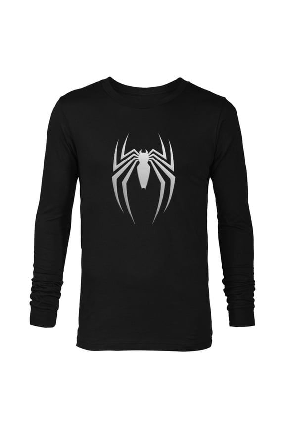 Spider-Man 2 Game Spider Logo - Long Sleeve T-Shirt for Men – Customized-Black
