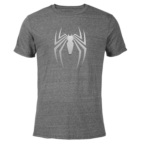 Marvel Spider-Man 2 Game Spider Logo - Short Sleeve Blended T-Shirt for Adults – Customized-Dark Heather