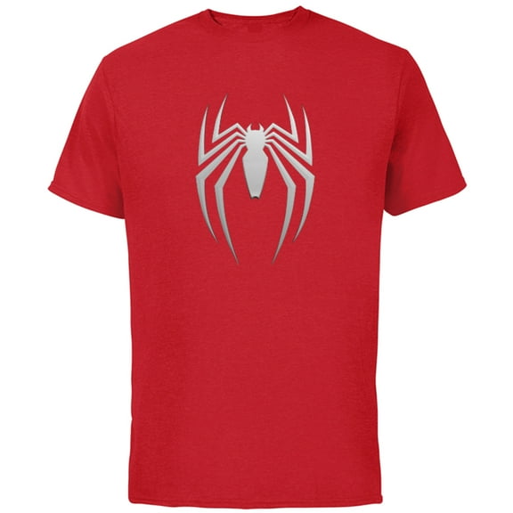Marvel Spider-Man 2 Game Spider Logo - Short Sleeve Cotton T-Shirt for Adults - Customized-Red