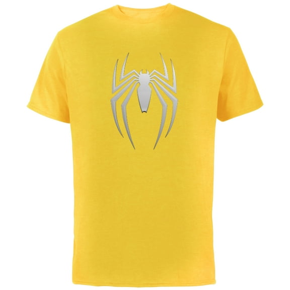 Marvel Spider-Man 2 Game Spider Logo - Short Sleeve Cotton T-Shirt for Adults - Customized-Yellow