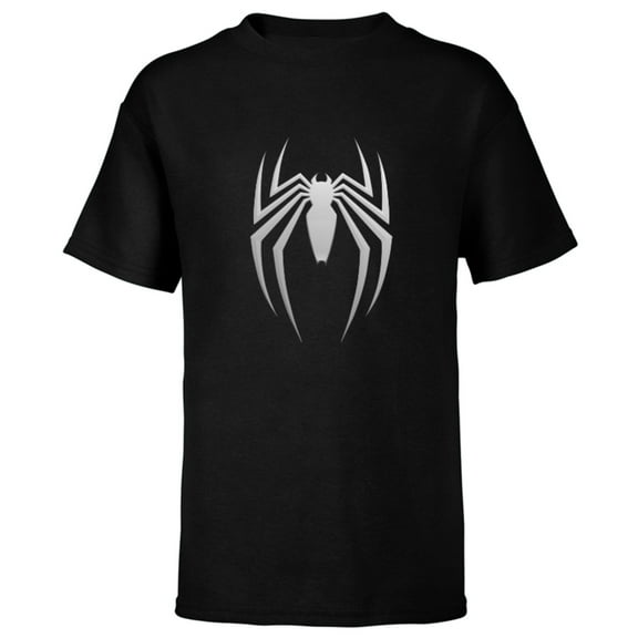 Marvel Spider-Man 2 Game Spider Logo - Short Sleeve T-Shirt for Kids – Customized-Black