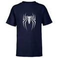 thumbnail image 1 of Marvel Spider-Man 2 Game Spider Logo - Short Sleeve T-Shirt for Kids – Customized-Navy, 1 of 5