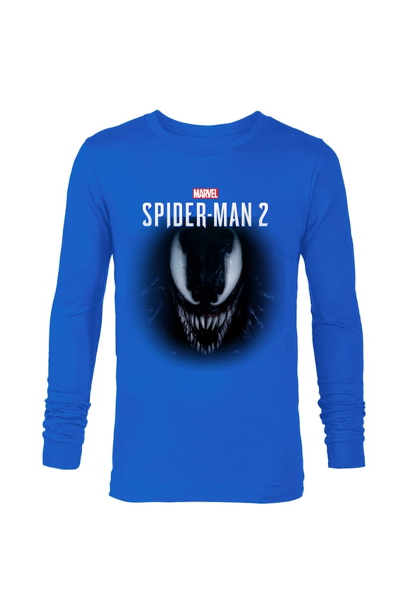 Spider-Man 2 Game Venom Face - Long Sleeve T-Shirt for Men – Customized-Royal