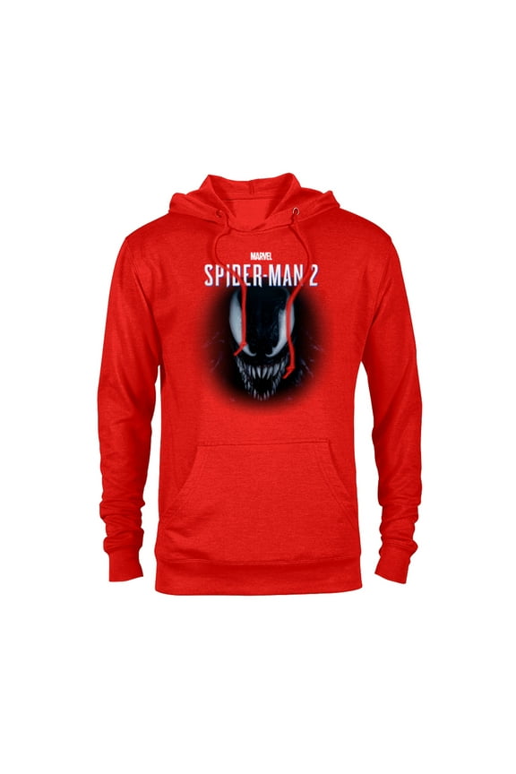 Spider-Man 2 Game Venom Face - Pullover Hoodie for Adults – Customized-Red Heather