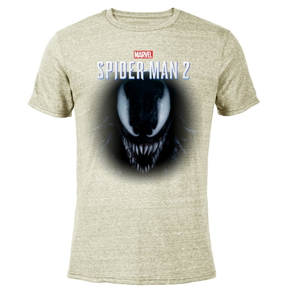 Marvel Spider-Man 2 Game Venom Face - Short Sleeve Blended T-Shirt for Adults – Customized-Yellow