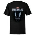 thumbnail image 1 of Marvel Spider-Man 2 Game Venom Face - Short Sleeve T-Shirt for Kids – Customized-Black, 1 of 5