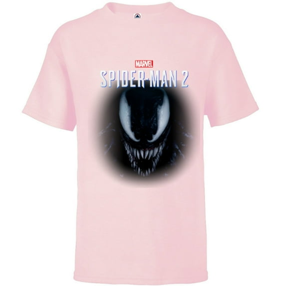 Marvel Spider-Man 2 Game Venom Face - Short Sleeve T-Shirt for Kids – Customized-Soft Pink