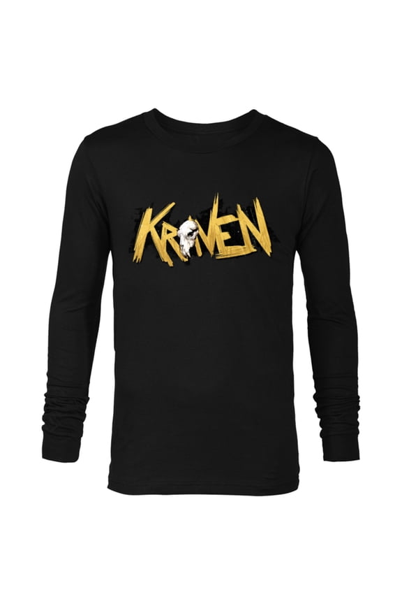 Spider-Man 2 PlayStation Game Kraven the Hunter Logo - Long Sleeve T-Shirt for Men - Customized-Black