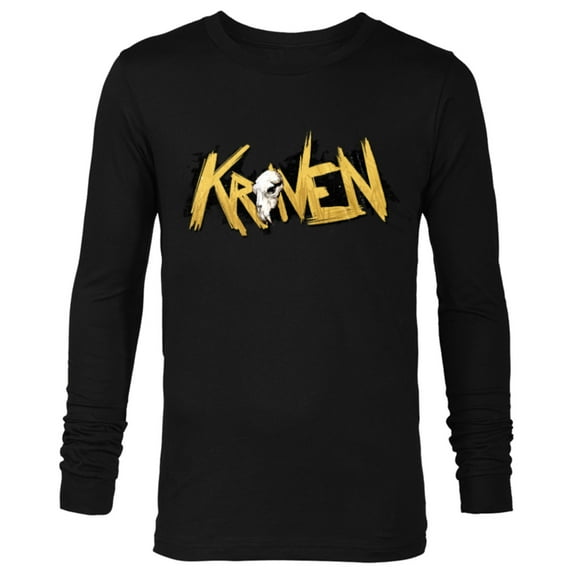 Marvel Spider-Man 2 PlayStation Game Kraven the Hunter Logo - Long Sleeve T-Shirt for Men - Customized-Black