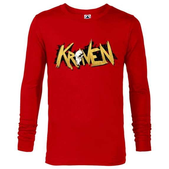 Marvel Spider-Man 2 PlayStation Game Kraven the Hunter Logo - Long Sleeve T-Shirt for Men - Customized-New Red