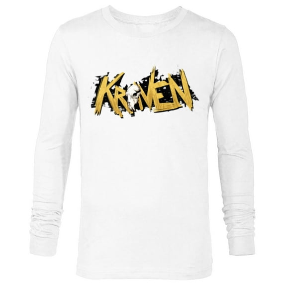 Marvel Spider-Man 2 PlayStation Game Kraven the Hunter Logo - Long Sleeve T-Shirt for Men - Customized-White