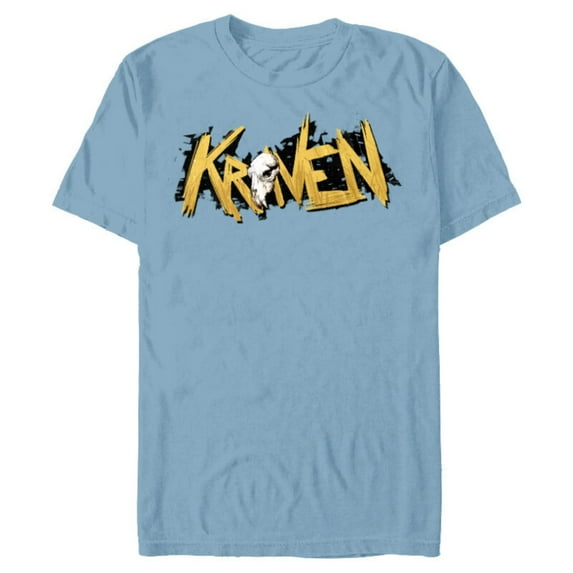 Marvel Spider-Man 2 PlayStation Game Kraven the Hunter Logo - Short Sleeve Blended T-Shirt for Adults - Customized-Ocean Blue