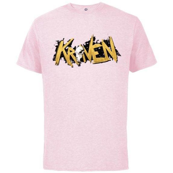 Marvel Spider-Man 2 PlayStation Game Kraven the Hunter Logo - Short Sleeve Cotton T-Shirt for Adults - Customized-Soft Pink