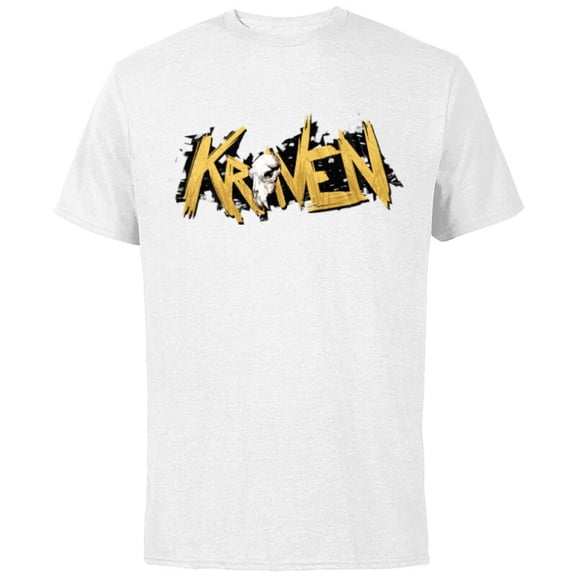 Marvel Spider-Man 2 PlayStation Game Kraven the Hunter Logo - Short Sleeve Cotton T-Shirt for Adults - Customized-White