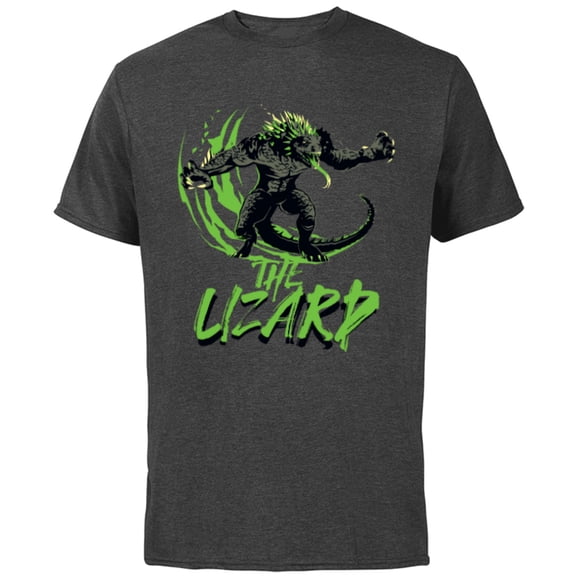Marvel Spider-Man 2 PlayStation Game The Lizard Slash - Short Sleeve Cotton T-Shirt for Adults - Customized-Charcoal