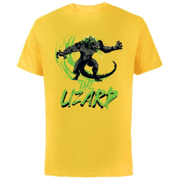 Marvel Spider-Man 2 PlayStation Game The Lizard Slash - Short Sleeve Cotton T-Shirt for Adults - Customized-Yellow
