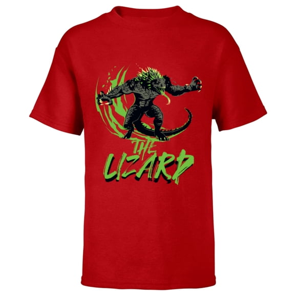 Marvel Spider-Man 2 PlayStation Game The Lizard Slash - Short Sleeve T-Shirt for Kids - Customized-Red