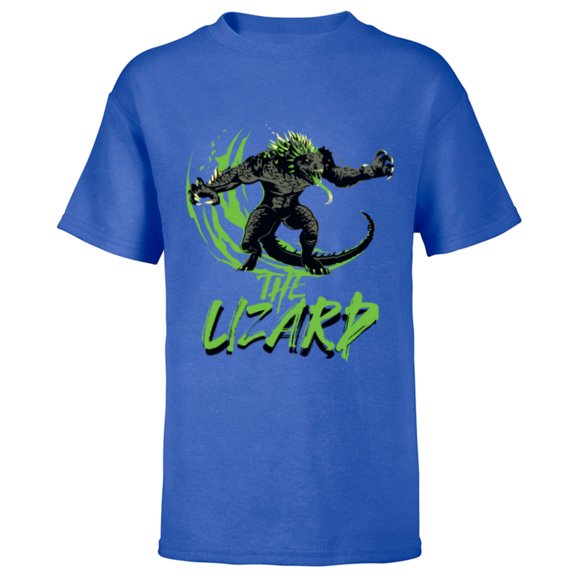 Marvel Spider-Man 2 PlayStation Game The Lizard Slash - Short Sleeve T-Shirt for Kids - Customized-Royal