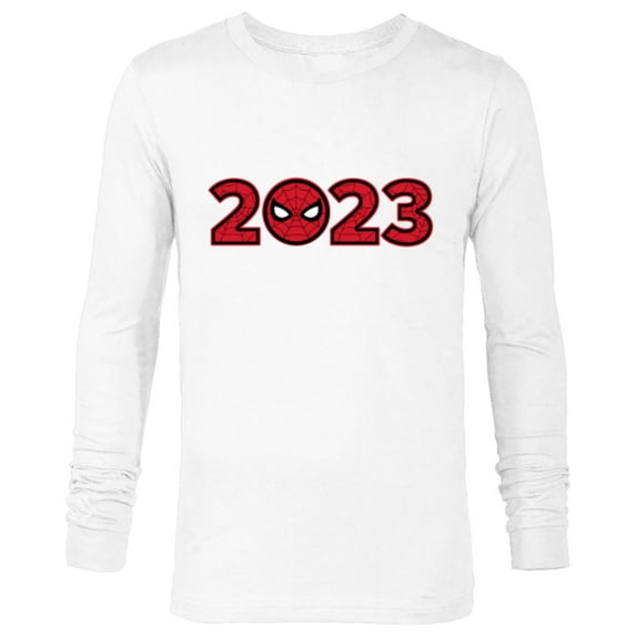 Marvel Spider-Man 2023 Web Logo New Year - Long Sleeve T-Shirt for Men - Customized-White