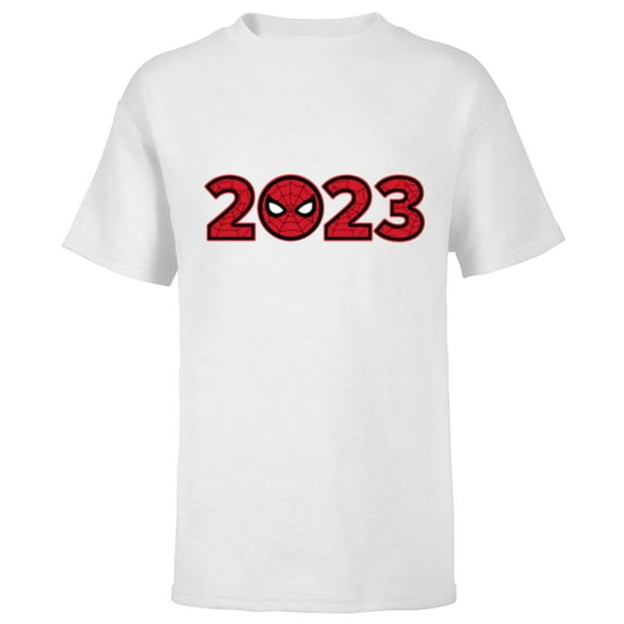 Marvel Spider-Man 2023 Web Logo New Year - Short Sleeve T-Shirt for Kids - Customized-White