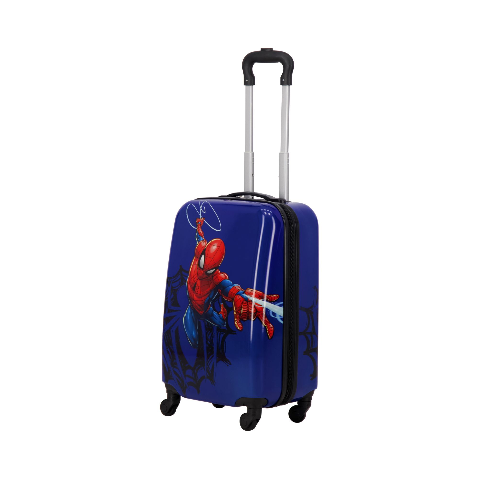 Free Shipping Marvel Spider Man 21 Inch Kids Rolling Luggage Hardshell Carry On Suitcase with Spinner Wheels Blue Walmart