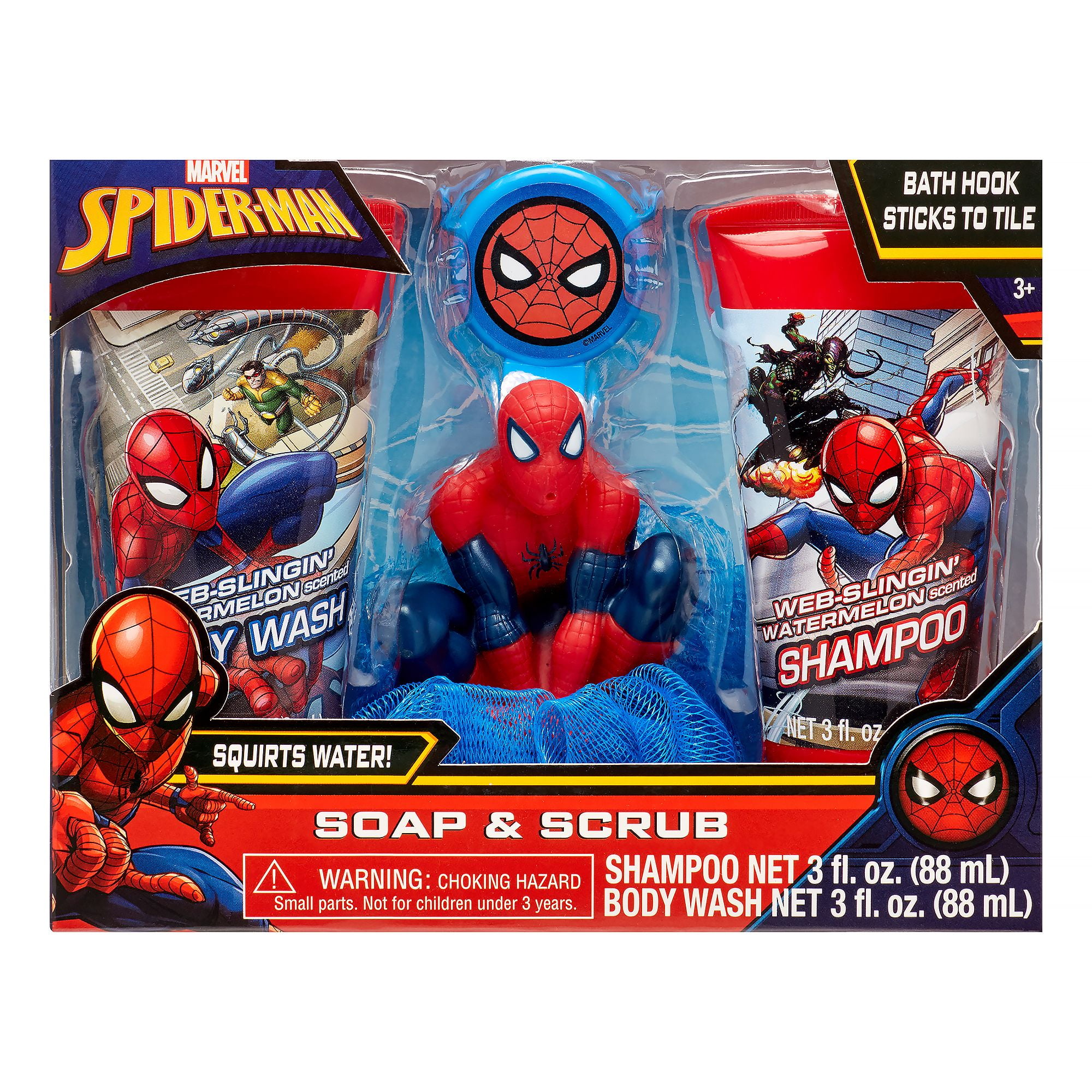 Marvel Spiderman 4-Piece Soap & Scrub Bath Set 