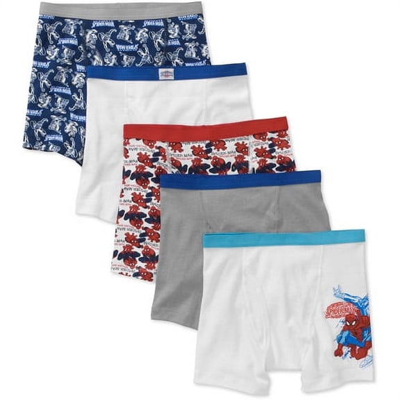 Marvel Spider-Man 5 Pack Boys Boxer Brief Underwear (Little Boys & Big Boys)