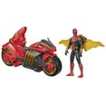 thumbnail image 1 of Marvel Spider-Man 6-inch Jet Web Cycle Vehicle and Action Figure Toy With Wings, 1 of 7