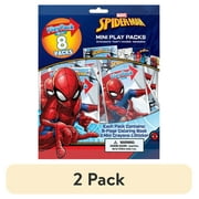 (2 pack) Marvel Spider-Man 8 Count Mini Play Pack with Small Coloring Book and Crayons, Bendon Party Favors
