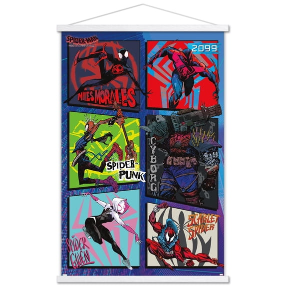 Marvel Spider-Man: Across The Spider-Verse - Group Wall Poster with Magnetic Frame, 22.375" x 34"