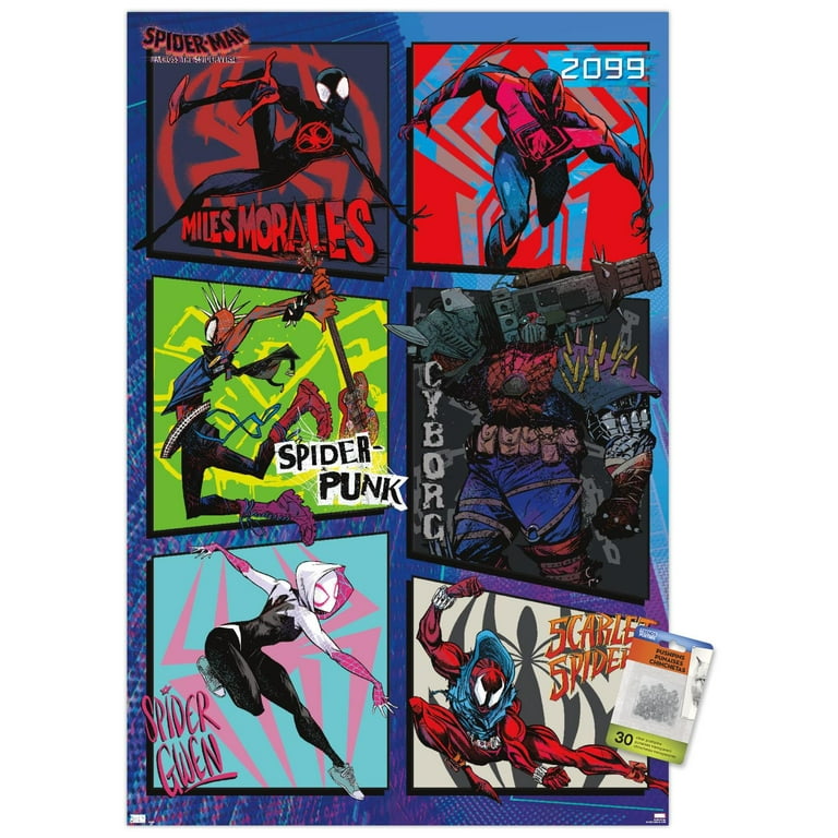 Trends International Marvel Spider-Man: Across The Spider-Verse - Masks One  Sheet Wall Poster, 22.37 x 34.00, Unframed Version