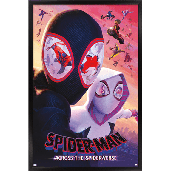 Marvel Spider-Man: Across The Spider-Verse - Masks One Sheet Wall Poster, 14.725" x 22.375" Framed