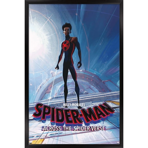 Marvel Spider-Man: Across The Spider-Verse - Miles Morales One Sheet Wall Poster, 14.725" x 22.375" Framed