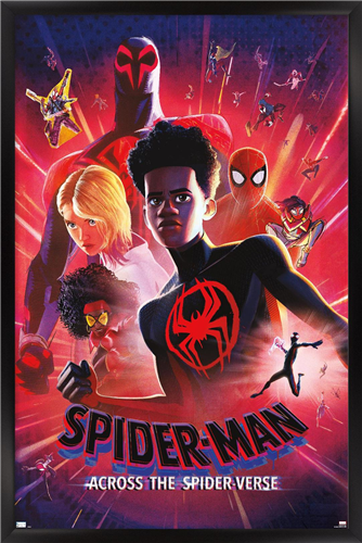 Marvel Spider-Man: Across The Spider-Verse - Static One Sheet Wall Poster,  14.725 x 22.375 Framed 