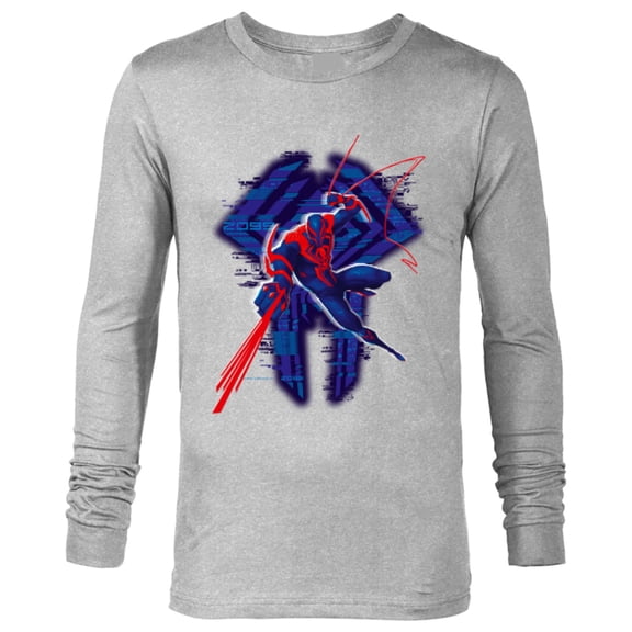 Marvel Spider-Man: Across the Spider-Verse 2099 Glitch - Long Sleeve T-Shirt for Men - Customized-Athletic Heather