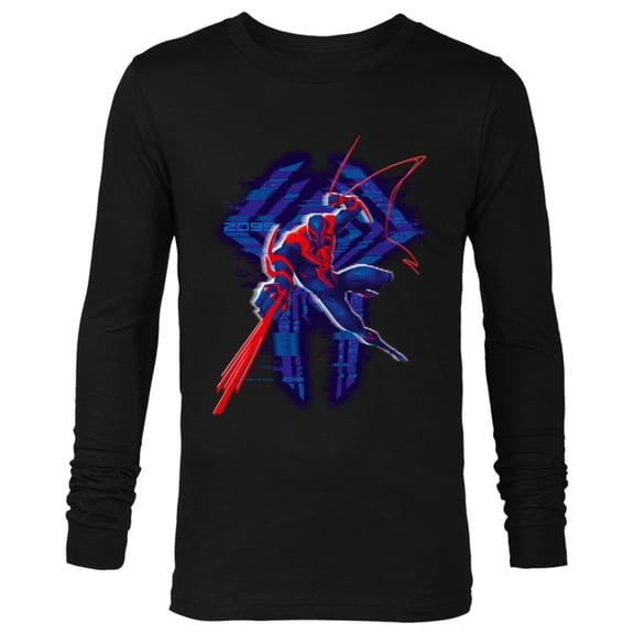 Marvel Spider-Man: Across the Spider-Verse 2099 Glitch - Long Sleeve T-Shirt for Men - Customized-Black
