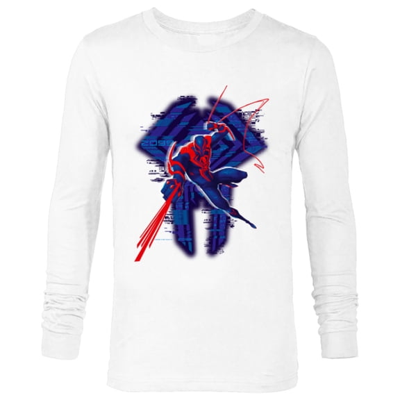 Marvel Spider-Man: Across the Spider-Verse 2099 Glitch - Long Sleeve T-Shirt for Men - Customized-White
