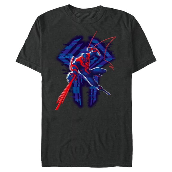Marvel Spider-Man: Across the Spider-Verse 2099 Glitch - Short Sleeve Blended T-Shirt for Adults - Customized-Dark Heather