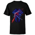 thumbnail image 1 of Marvel Spider-Man: Across the Spider-Verse 2099 Glitch - Short Sleeve T-Shirt for Kids - Customized-Black, 1 of 5