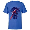 thumbnail image 1 of Marvel Spider-Man: Across the Spider-Verse 2099 Glitch - Short Sleeve T-Shirt for Kids - Customized-Royal, 1 of 5