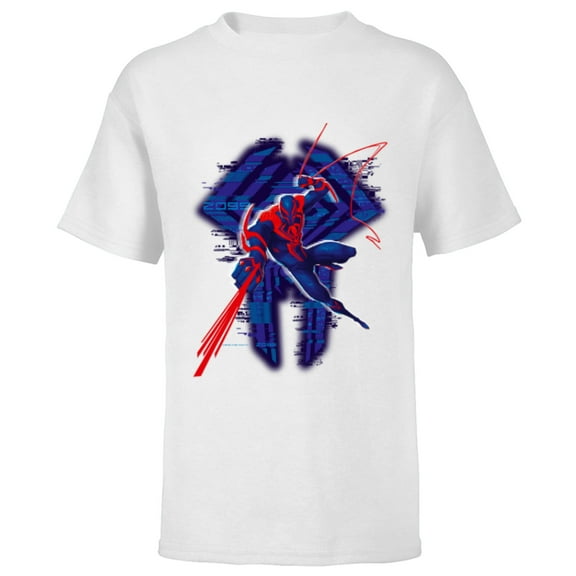 Marvel Spider-Man: Across the Spider-Verse 2099 Glitch - Short Sleeve T-Shirt for Kids - Customized-White