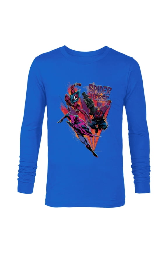 Spider-Man: Across the Spider-Verse 2099 Strike Team - Long Sleeve T-Shirt for Men - Customized-Navy