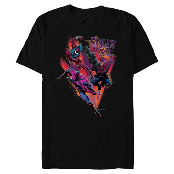 Marvel Spider-Man: Across the Spider-Verse 2099 Strike Team - Short Sleeve Blended T-Shirt for Adults - Customized-Black