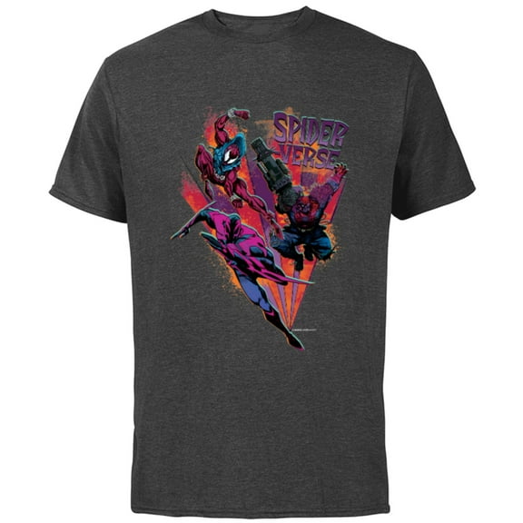 Marvel Spider-Man: Across the Spider-Verse 2099 Strike Team - Short Sleeve Cotton T-Shirt for Adults - Customized-Charcoal Heather