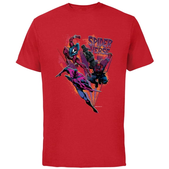 Marvel Spider-Man: Across the Spider-Verse 2099 Strike Team - Short Sleeve Cotton T-Shirt for Adults - Customized-Red