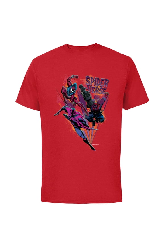 Spider-Man: Across the Spider-Verse 2099 Strike Team - Short Sleeve Cotton T-Shirt for Adults - Customized-Red
