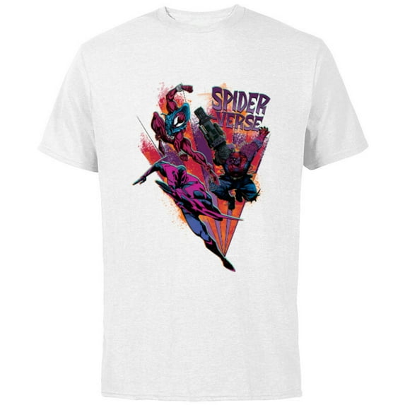 Marvel Spider-Man: Across the Spider-Verse 2099 Strike Team - Short Sleeve Cotton T-Shirt for Adults - Customized-White