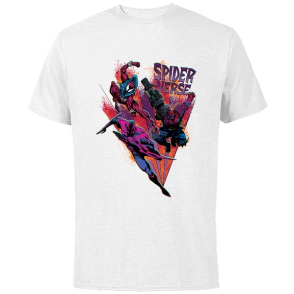 Marvel Spider-Man: Across the Spider-Verse 2099 Strike Team - Short Sleeve Cotton T-Shirt for Adults - Customized-White