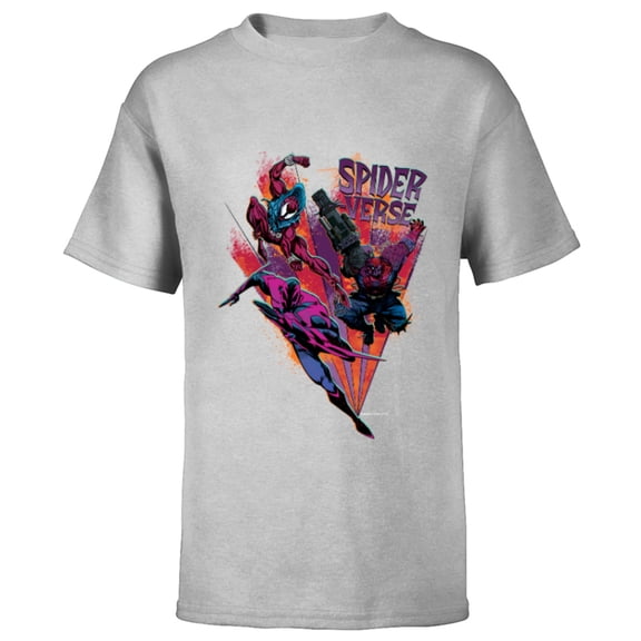 Marvel Spider-Man: Across the Spider-Verse 2099 Strike Team - Short Sleeve T-Shirt for Kids - Customized-Athletic Heather